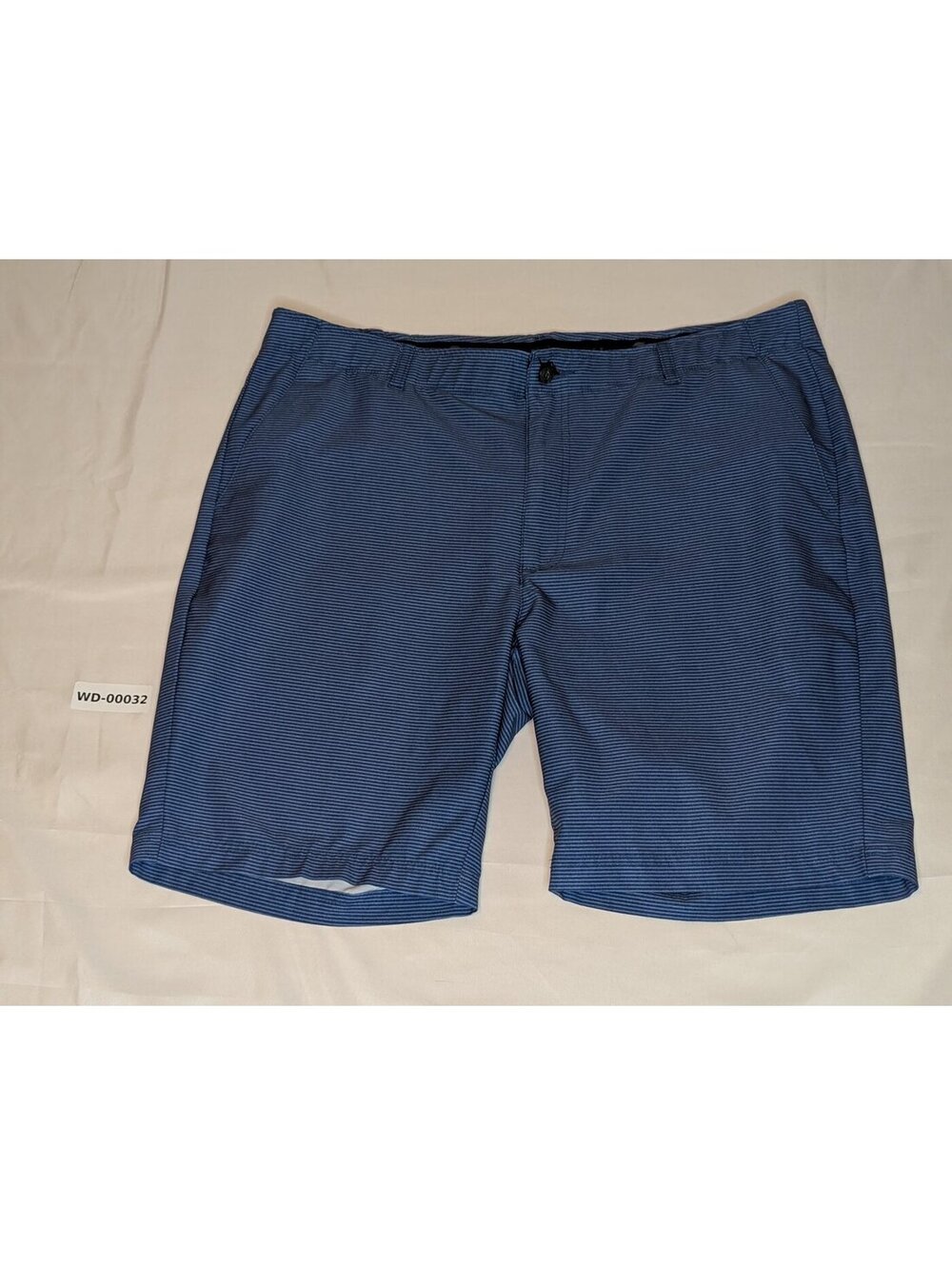 Pebble Beach Dry-Luxe Golf Shorts Men’s Size 40 Blue Micro Stripe Stretch